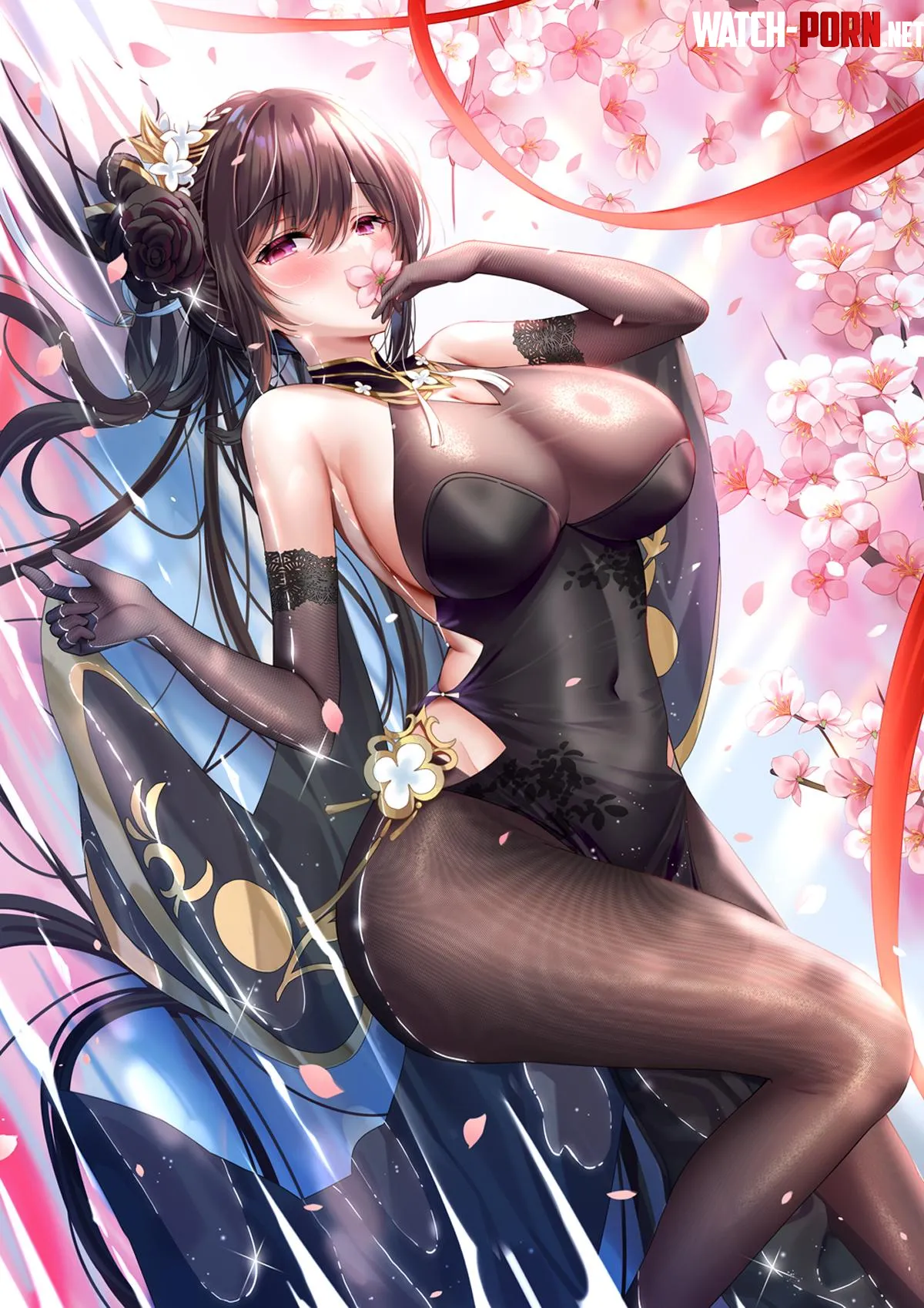 Chen Hai with petals (銀Silveroid / SilverRoid) by elegantloveglimmer