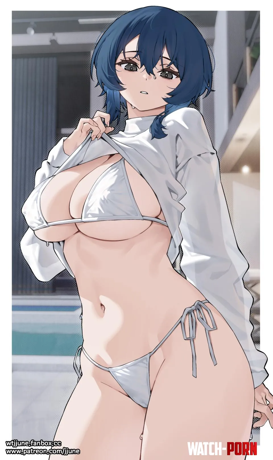 Showing off her swimsuit by marxsander2016
