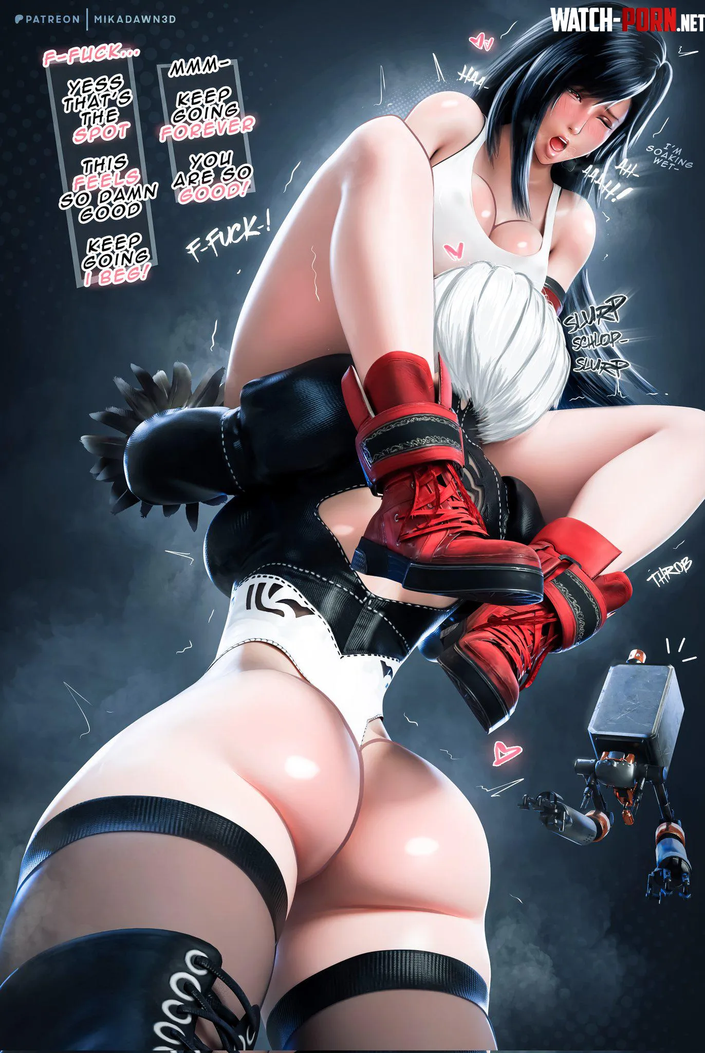 Tifa x 2B (MikaDawn3D) by EroMestre