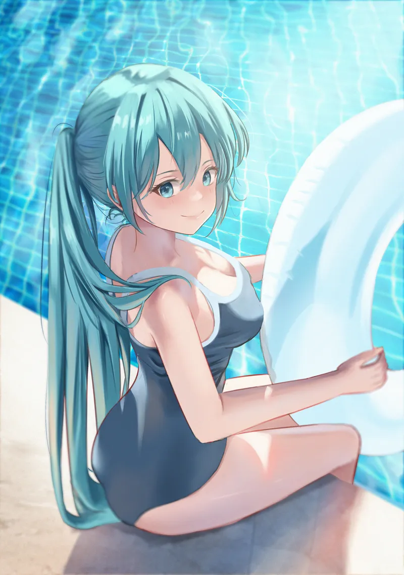 Thumbnail Sensational Poolside Miku [Vocaloid] by A_MASSIVE_PERVERT