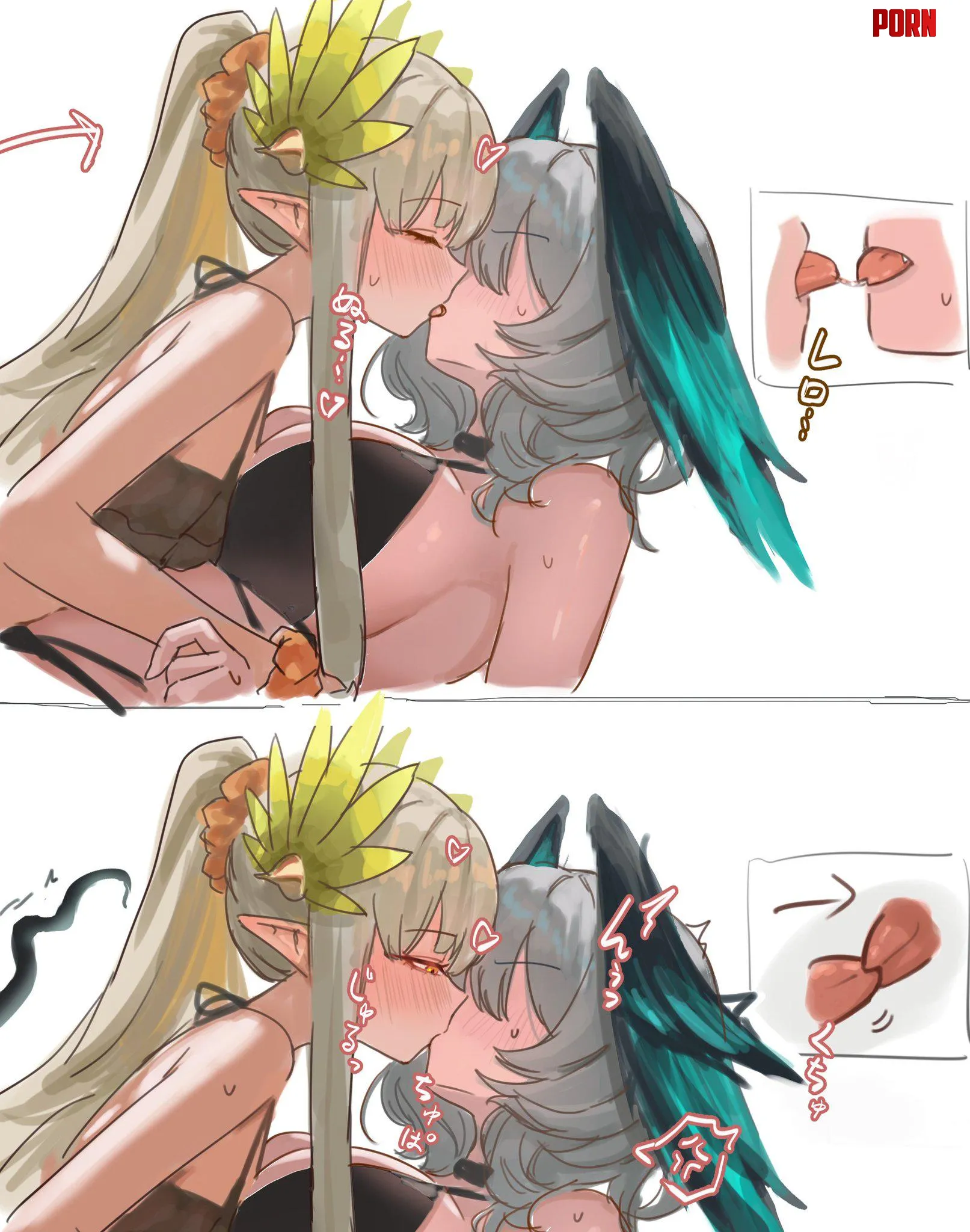 Tongue on Tongue action [Arknights] by marxsander2016
