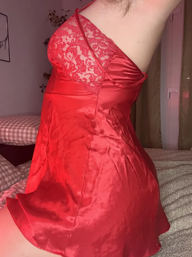 Thumbnail Desire to Slip Off in Red Lingerie by bussybuster4