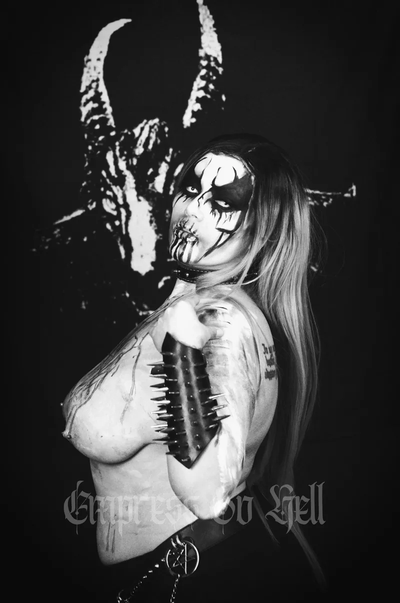 Thumbnail Black Metal Babes Self-Portrait: EmpressOvHell's Art