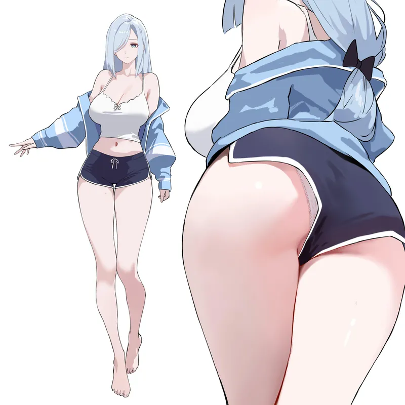 Thumbnail Shenhe in Yumeto's Dolphin Shorts: AnimeBooty Wonders