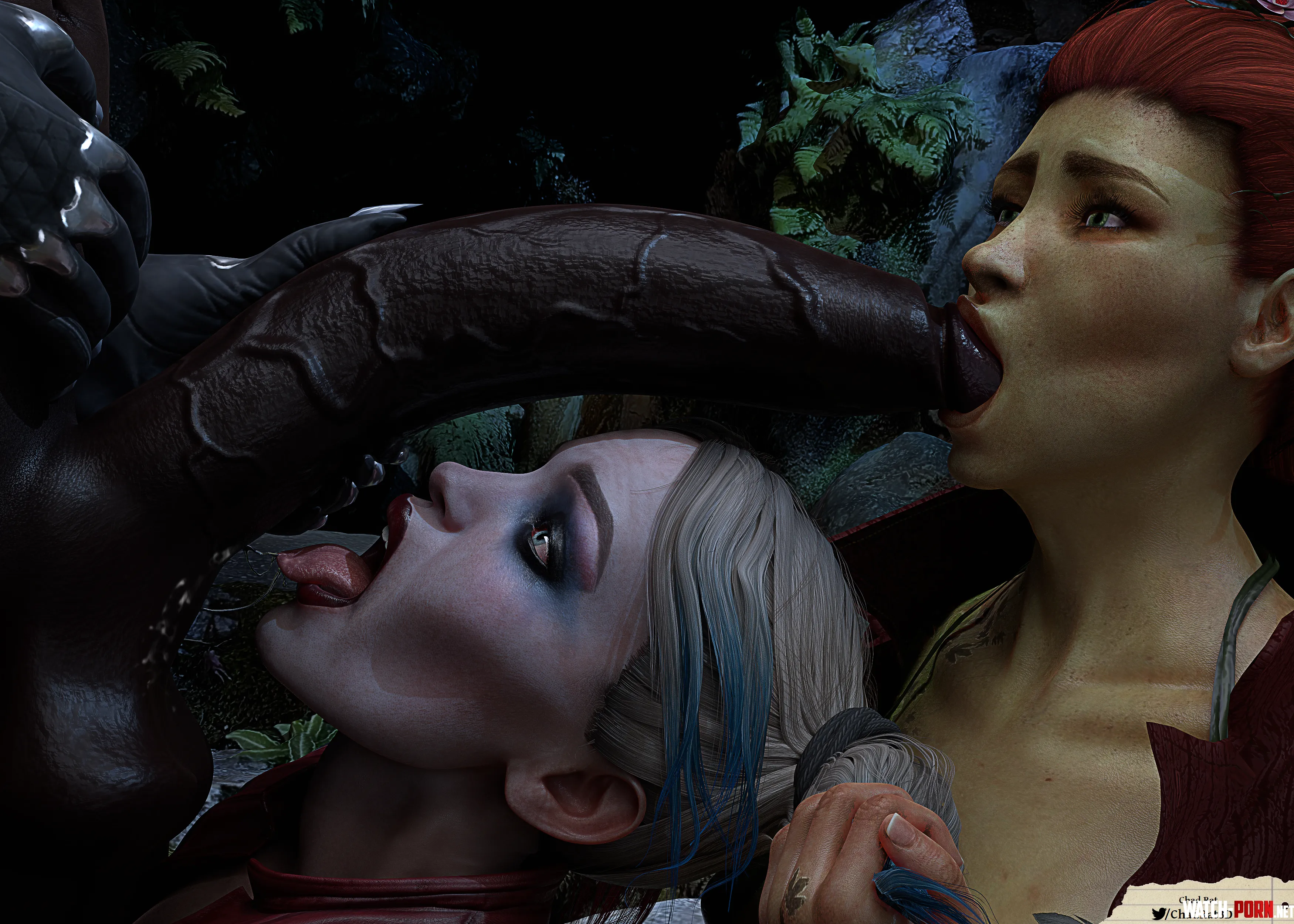 Harley and Poison Ivy working together (Chad Rat) [DC] by EroMestre