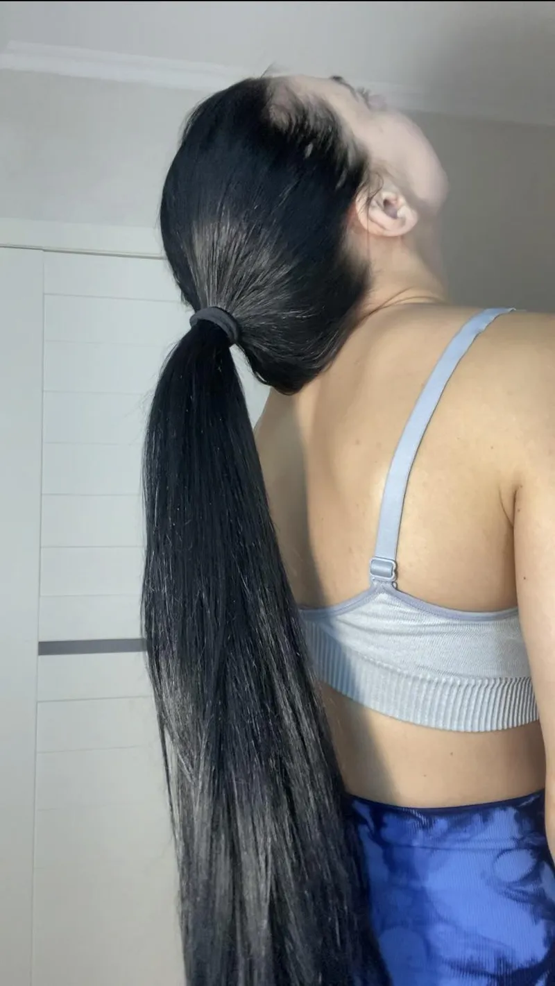 Thumbnail Ponytails: My black ponytail by SweetFitnessModel