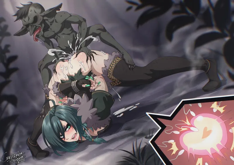 Thumbnail Goblin Breeding the Slave: A Hentai Fantasy