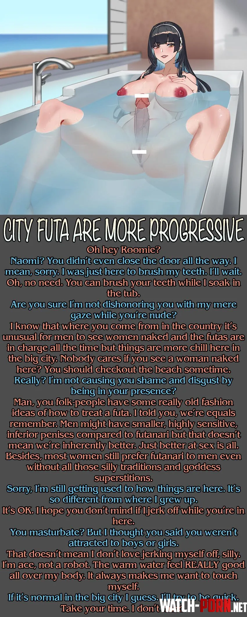 City Futa Are More Progressive (Request) [Masturbation][Asexual][Male POV] by KinkyCaptionConvos