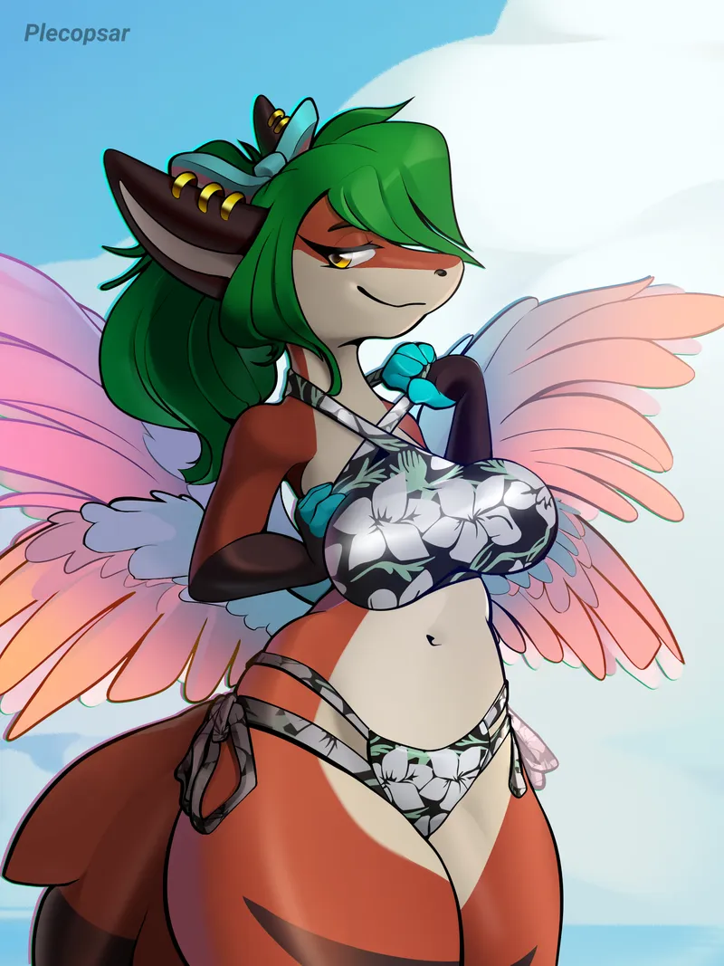 Thumbnail Plecopsar Unveils 'Bikini Shark with Wings' [F]: Dive In!