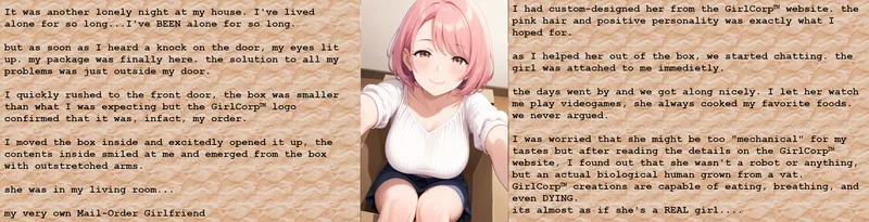 Thumbnail Your Mail Order Girlfriend: An Artificial Human Deredere Tale | NSFWilliam69