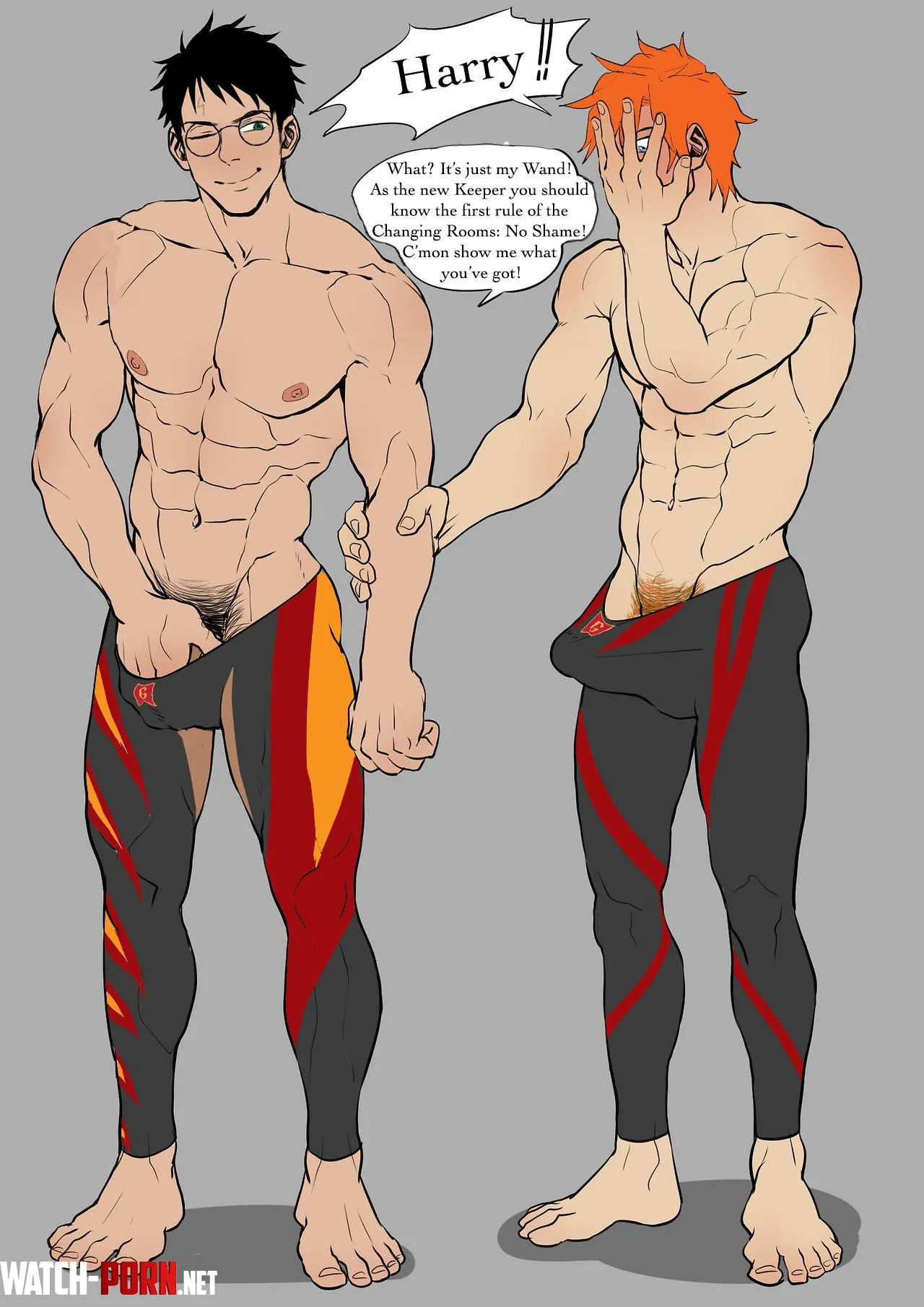 Harry and Ron in the changing room (Suyo) by EternalSnow05