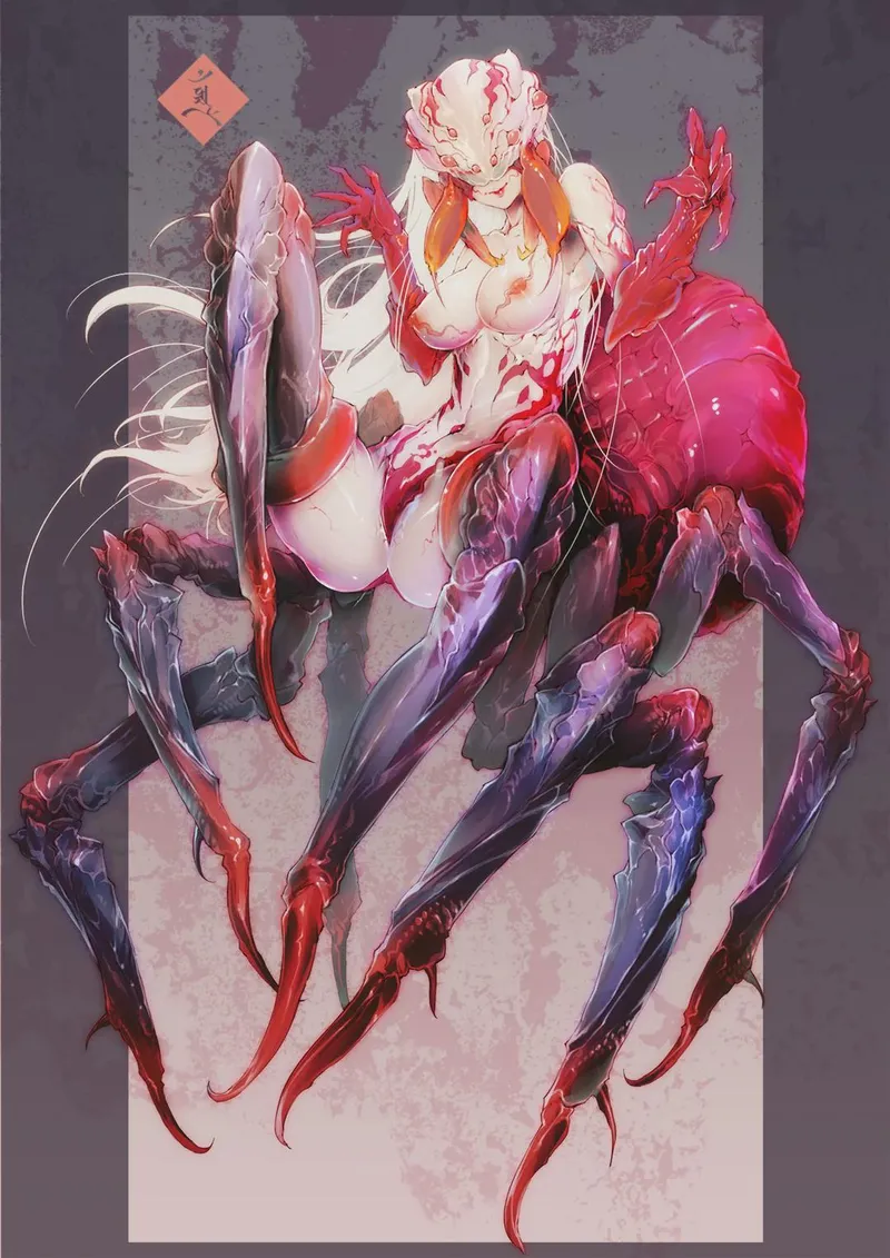 Thumbnail MonsterGirl's Grip: Caught in Her Web by Cadriien