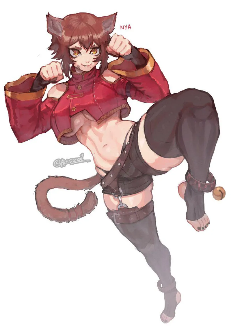 Thumbnail Warrior Catgirl on the Prowl with NautyNautilus | Thighdeology