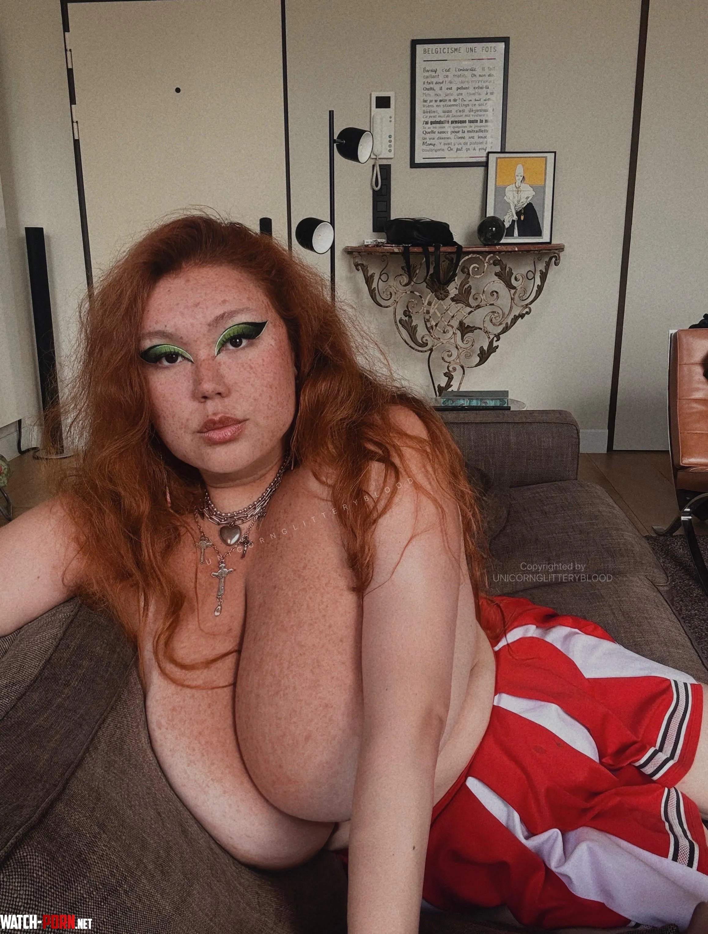 [OC] i'm the type to be always topless around the house : do you mind? by Unicornglitteryblood