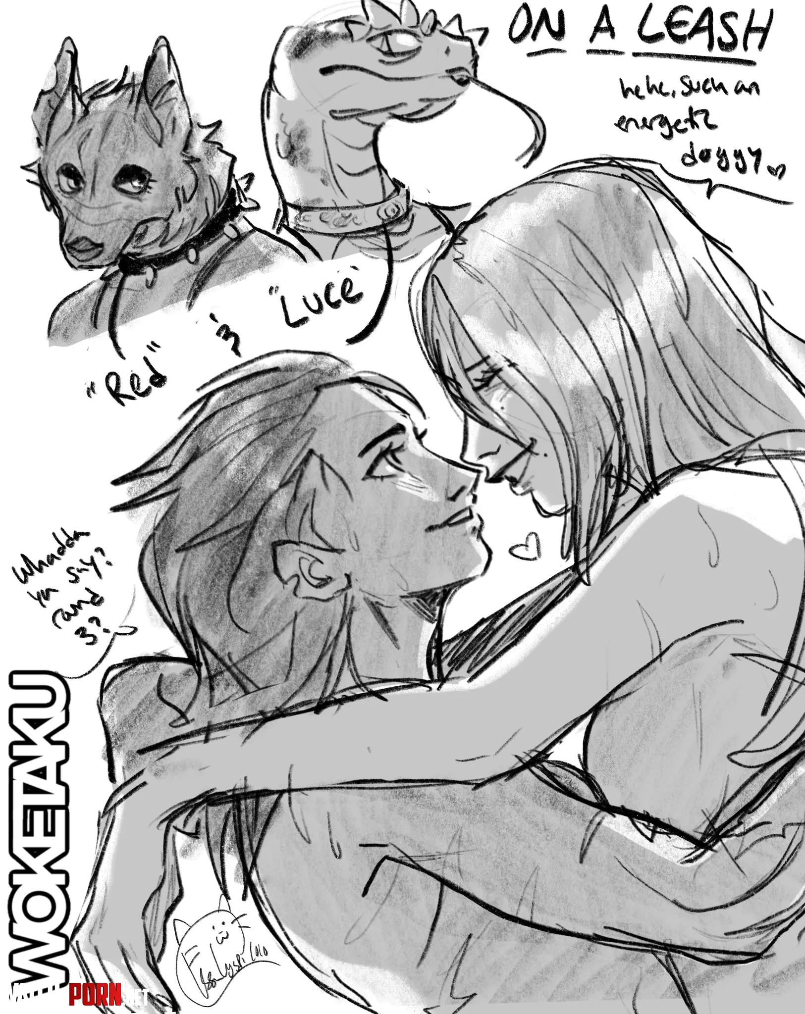 [On a Leash] fanart (woketaku) by woketaku