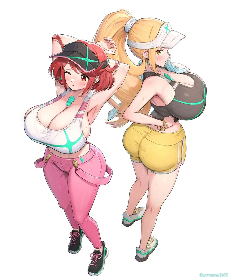 Thumbnail Gym Pyra and Mythra: Unveiling Sensuality in BigAnimeTiddies | llamanatee