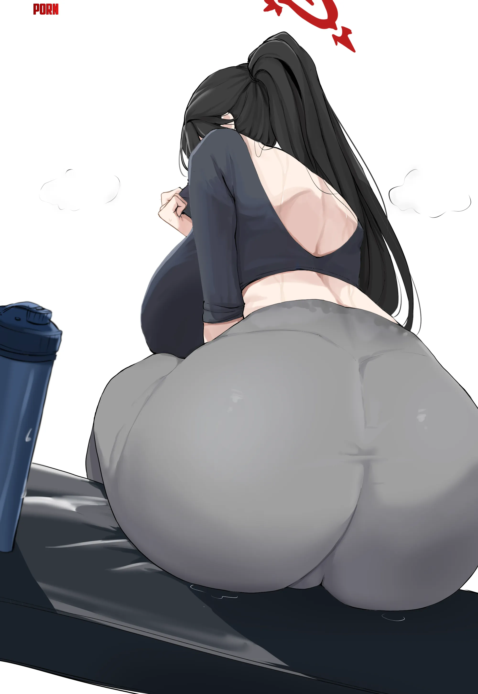 Hasumi's gyatt while working out [Blue Archive] by Level-Ad5048