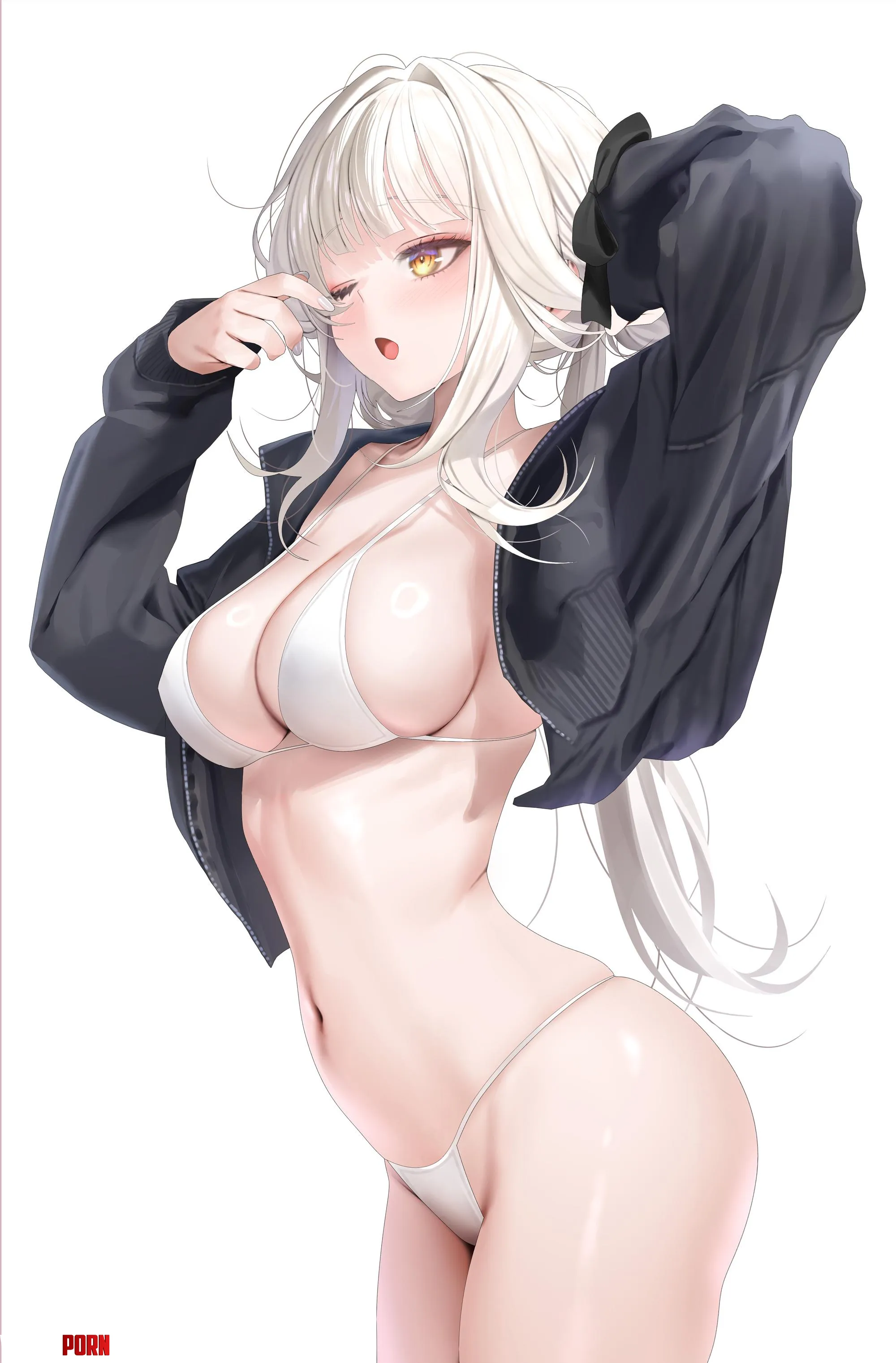Blanc with black jacket (RUHEE ルヒ / RUHEE_GN) by elegantloveglimmer