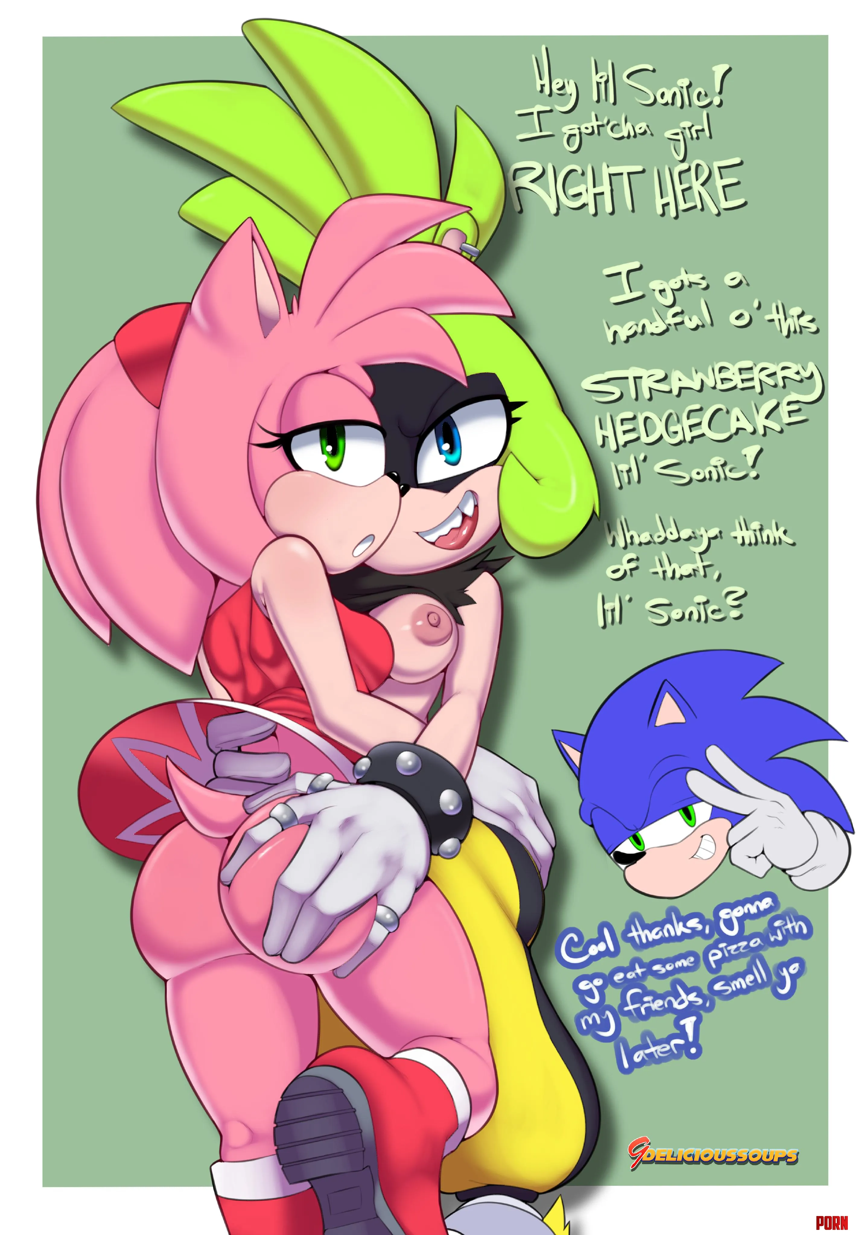 Amy rose and Surge by (delicioussoup) by Lava_Jesus