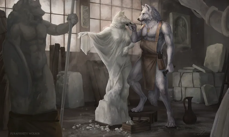 Thumbnail Marble Workshop Wonders: A Creative Journey in Furry by Wolnir_art