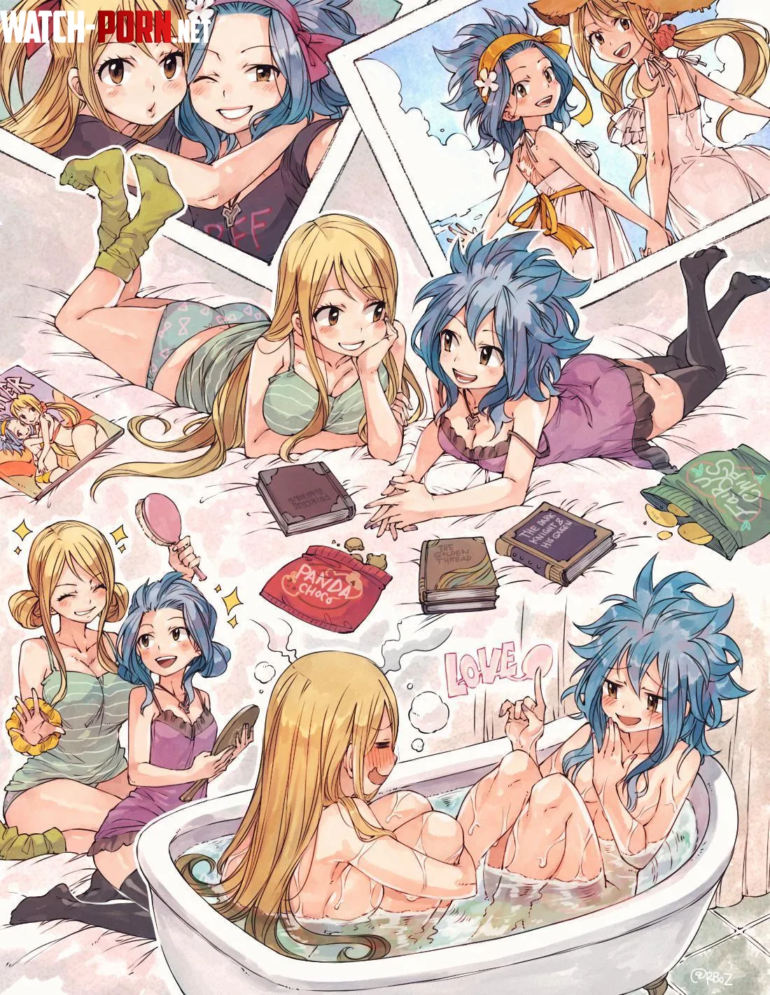 Gorgeous girlfriends Lucy and Levy (boz_kun) [Fairy Tail] by MillionHypotheses