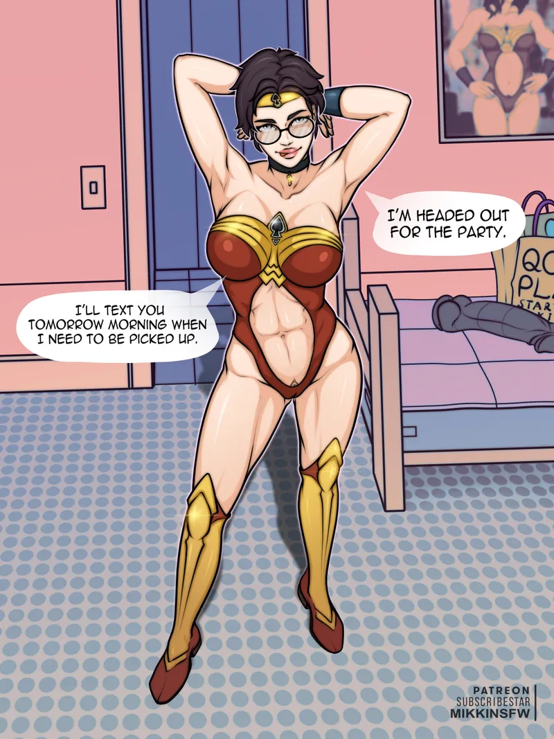Thumbnail Marie Wonder Woman Cosplay: Dive into hentaifemdom with MIKKINSFW
