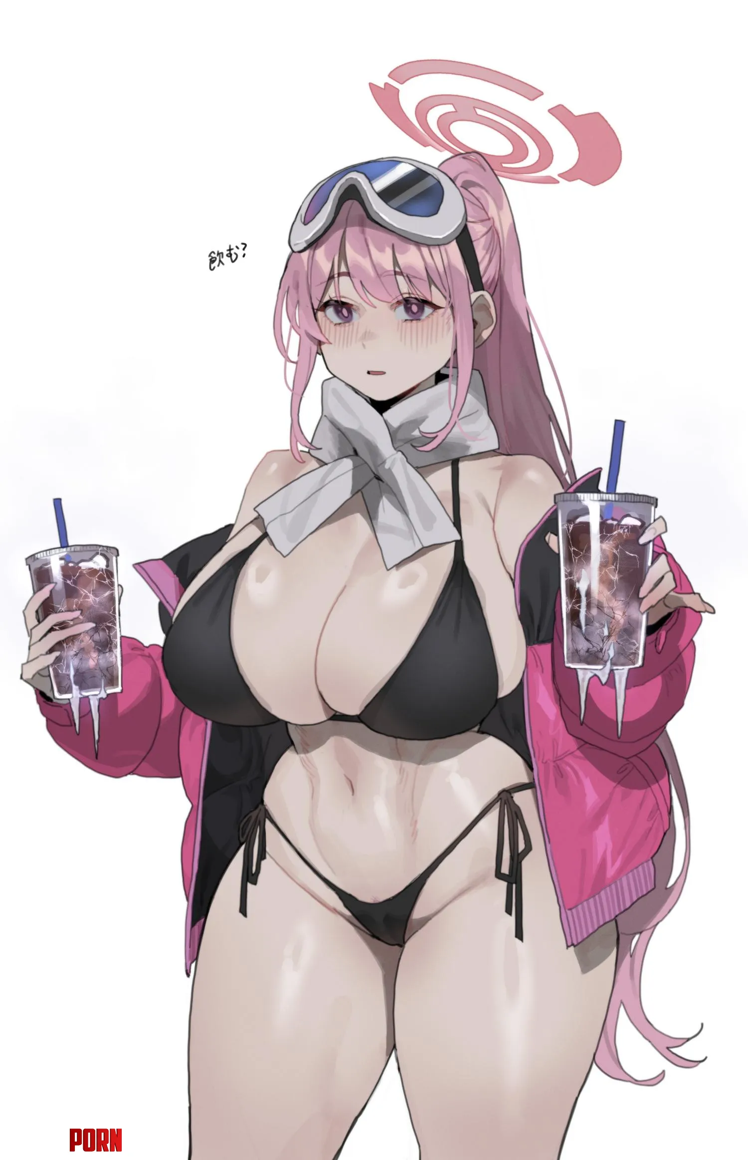 Thick girl and cold drinks (mimyo) by Da_Darius