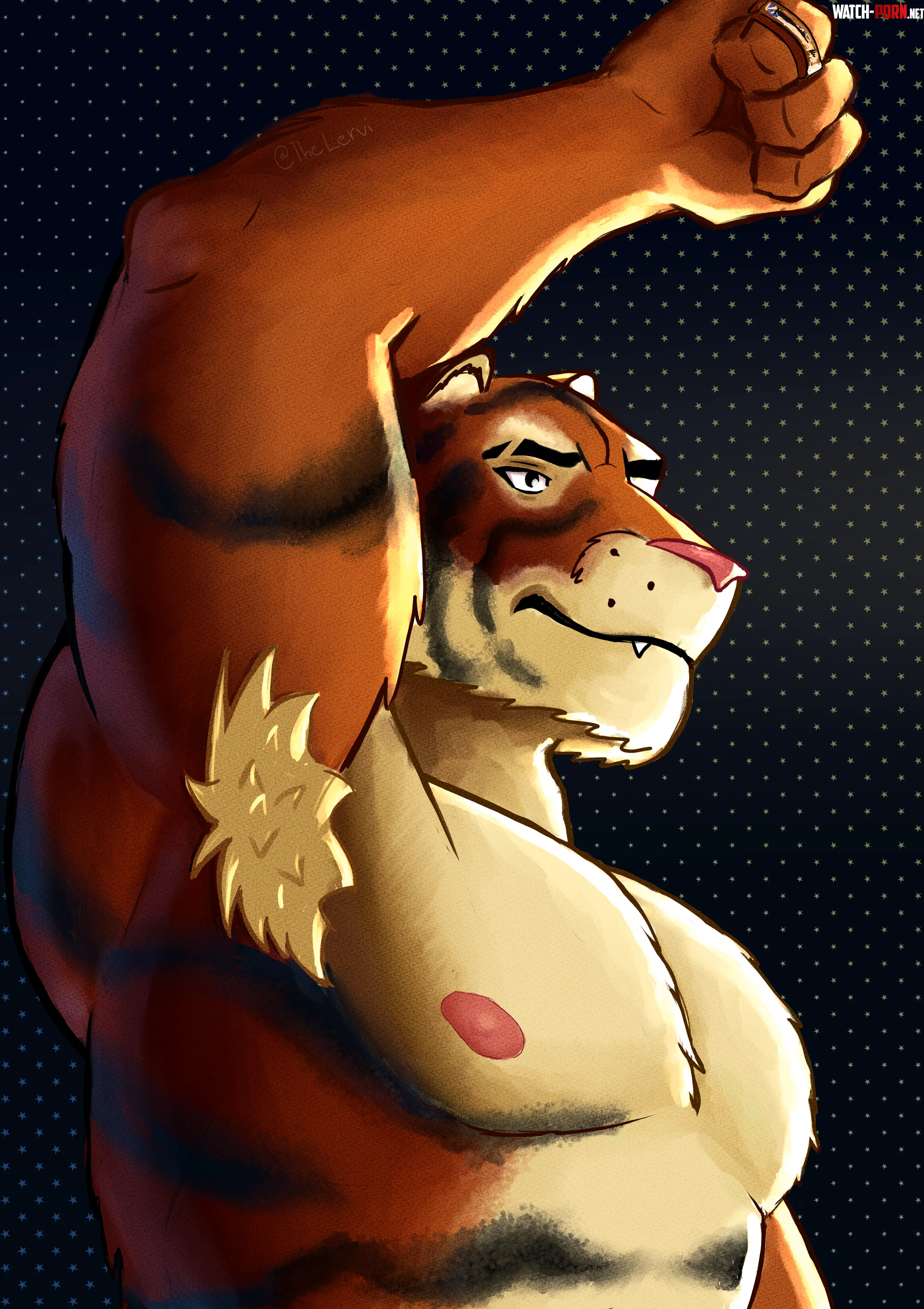 My first attempt at rendering a furry (by me) by TheLervi