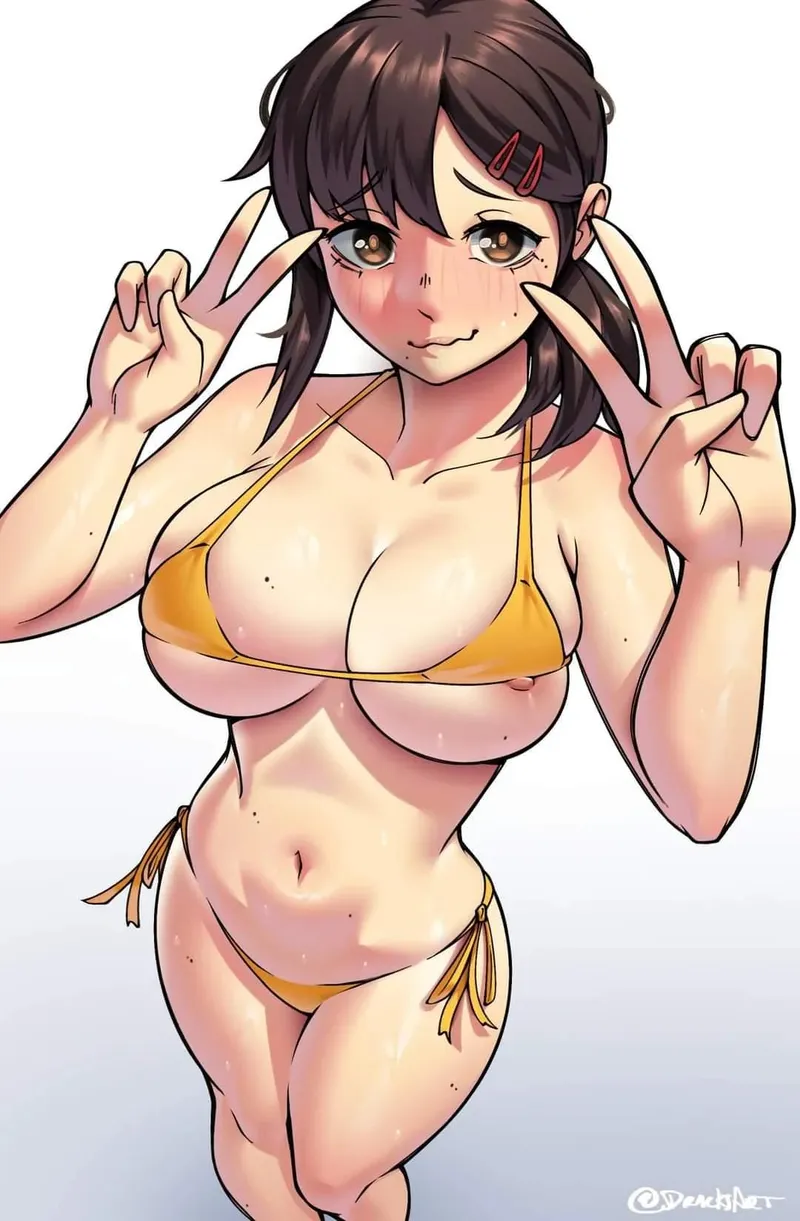 Thumbnail Appropriate_Monk3276 Displays a Swimsuit Too Small for Her Body