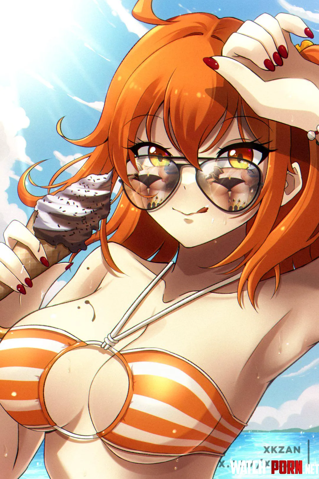 Gudako taking in the sight of her goddess Ishtar [FGO] (xkzan) by xkzancos