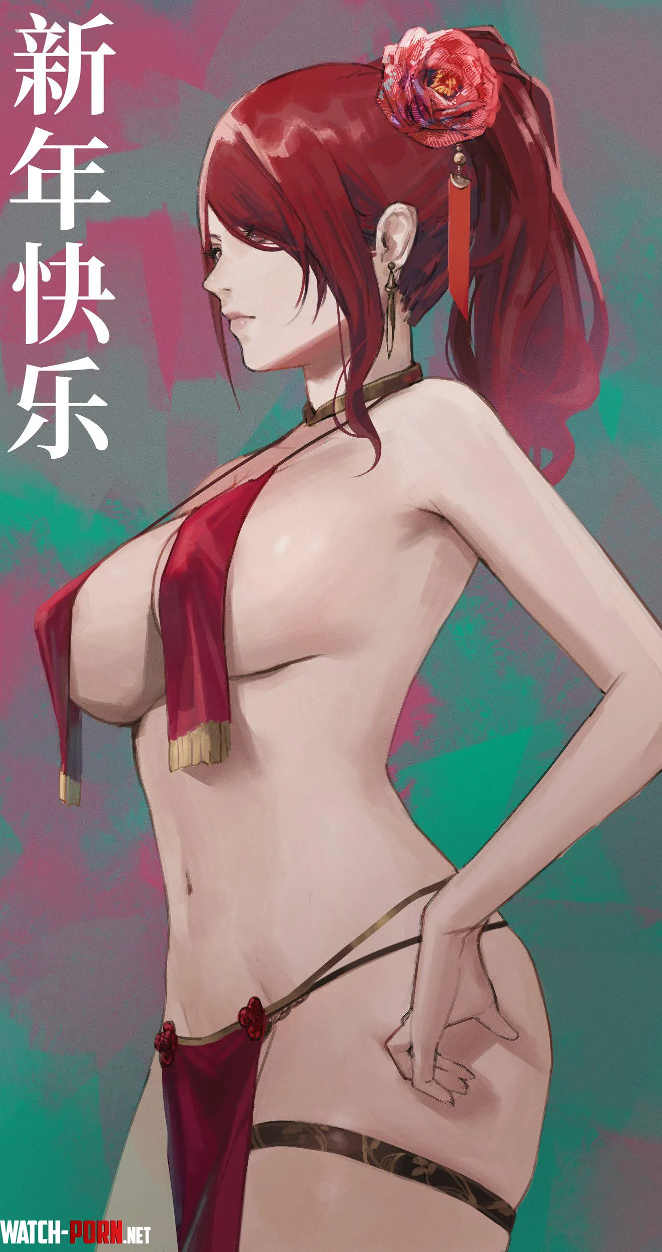 Mitsuru in only drapes (jack) [Persona] by MillionHypotheses