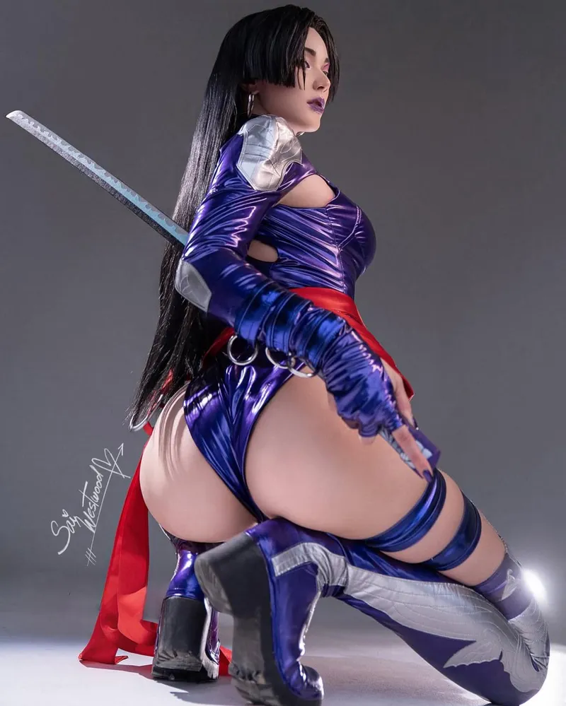 Thumbnail Psylocke Strikes a Pose by oldupstairs3566 | Marvel Cosplay Butts