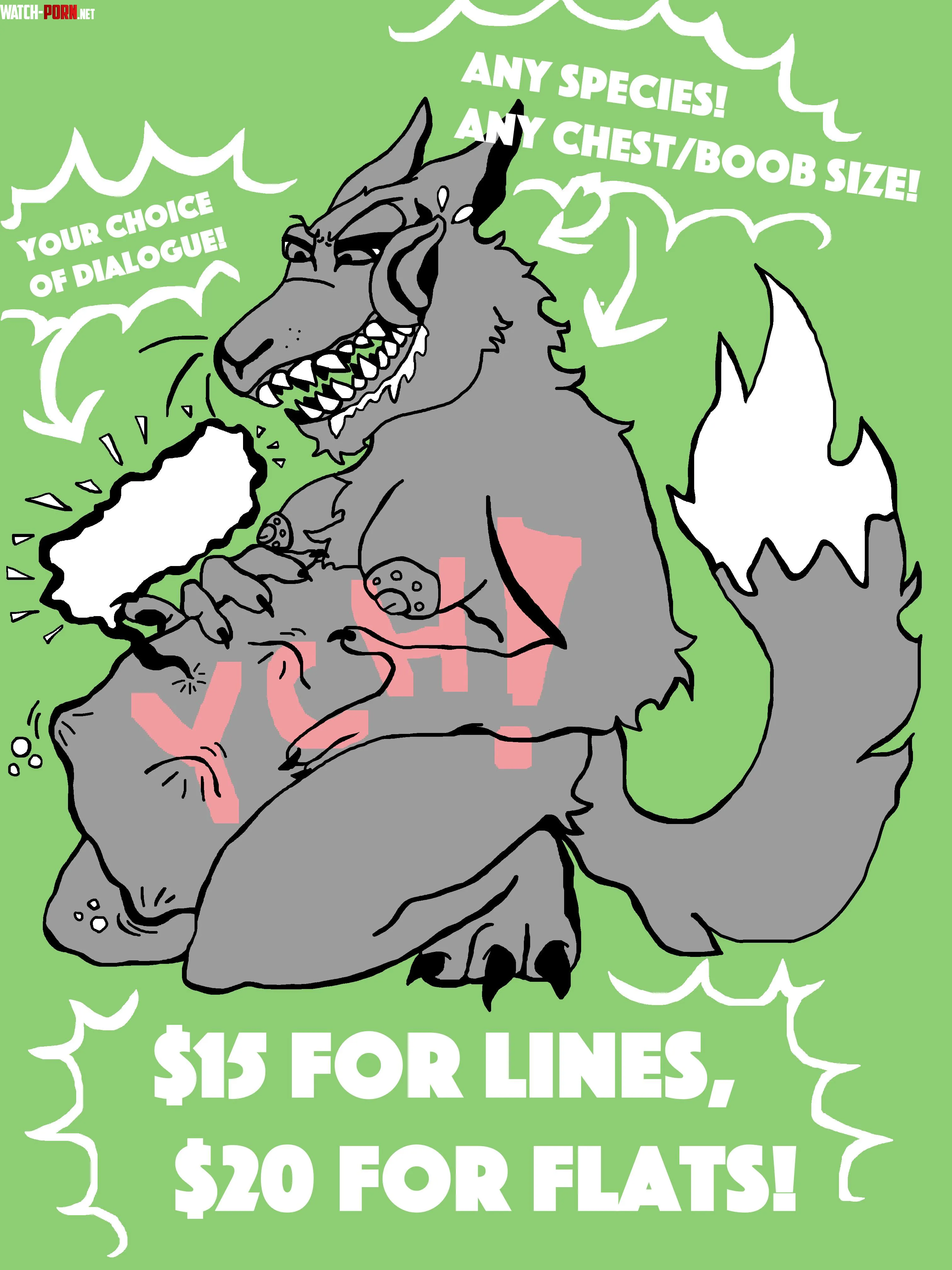 {Promo} YCH Commissions! Just Line Art $15, Flat colors $20 by glittermolars