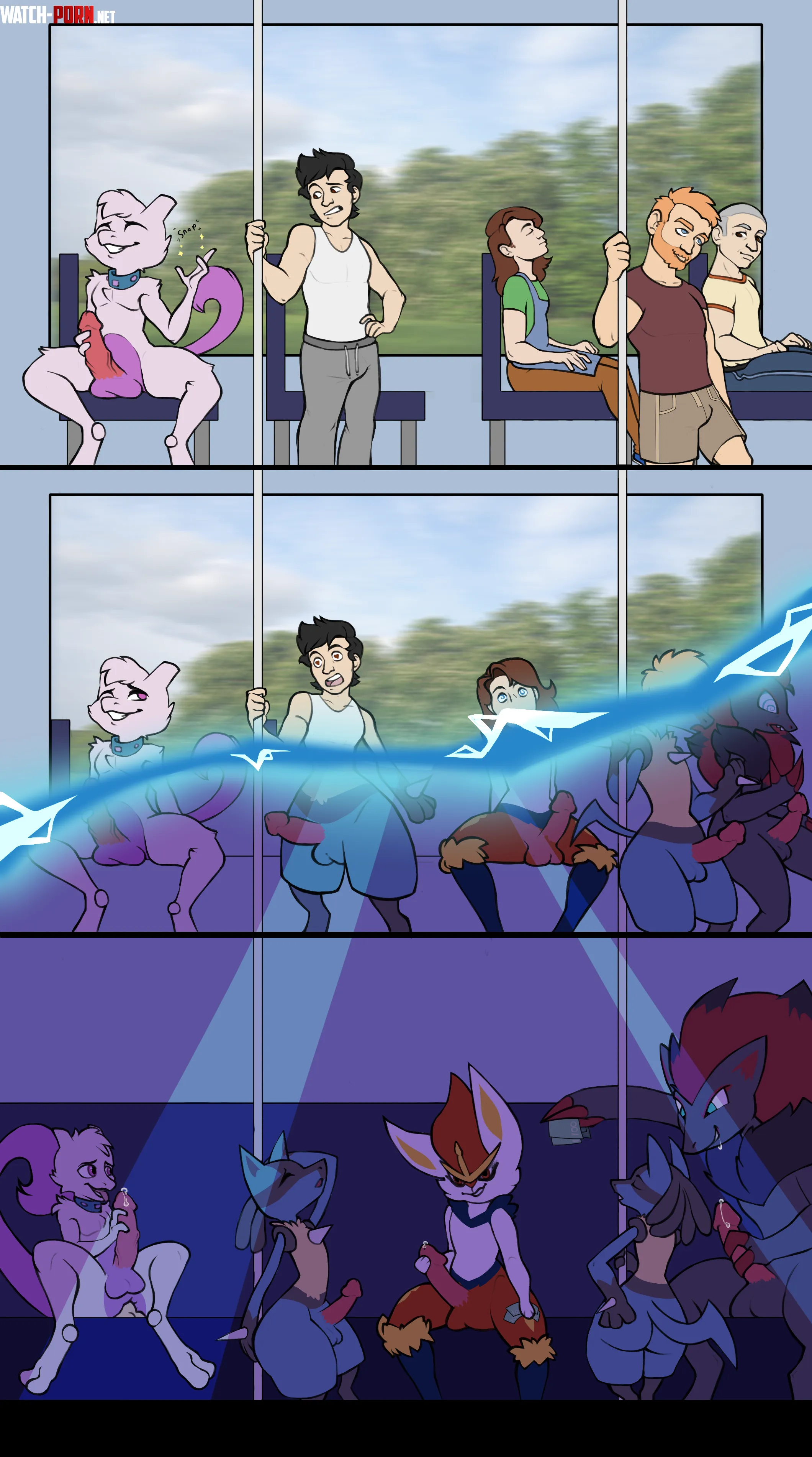 Mewtwo Turns The Bus Into A Strip Club by Flipoffpokisimps