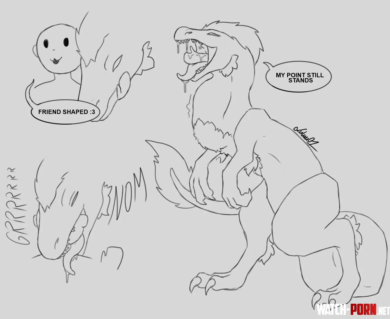 {image} Lucy's response to comment (oral vore) (safe vore) by Southern-Pie-3899