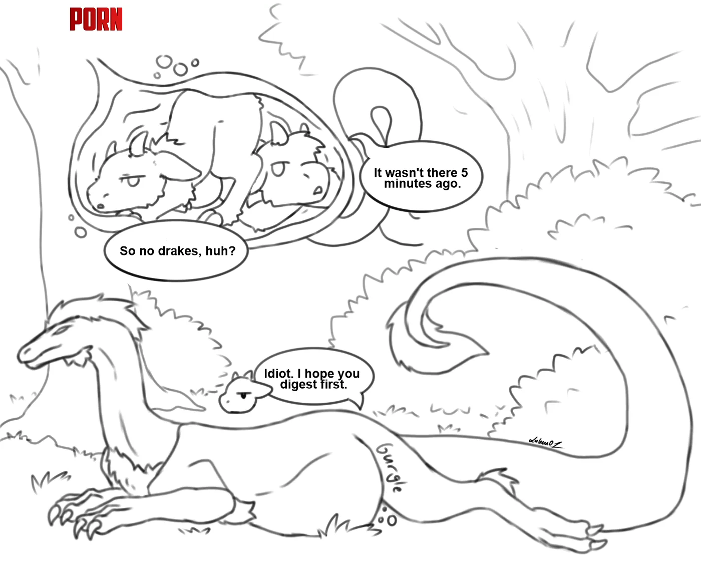 {image} Don't always listen to your friend (art by me) (oral vore) by Southern-Pie-3899