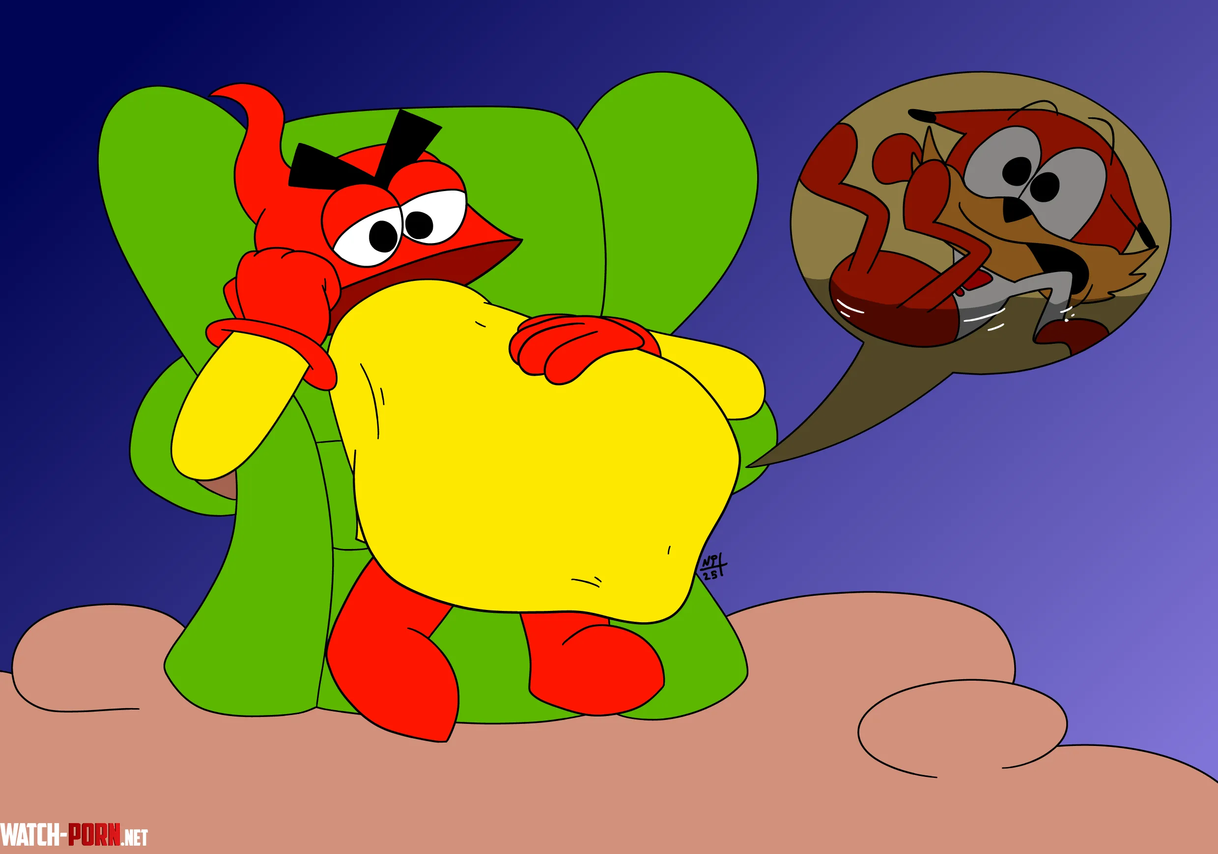 {Image}  Who is no.1? (Art by NegaPosi) [Plok] [Bubsy] [M/M] by InvisibilityRin
