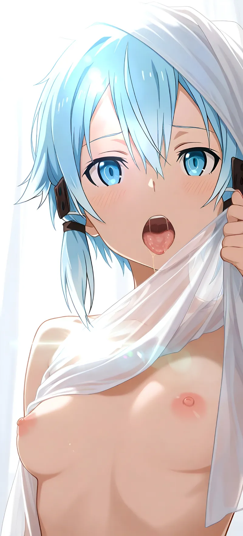 Thumbnail Sensual Sinon Art: Transparent Seduction | SAOHentai