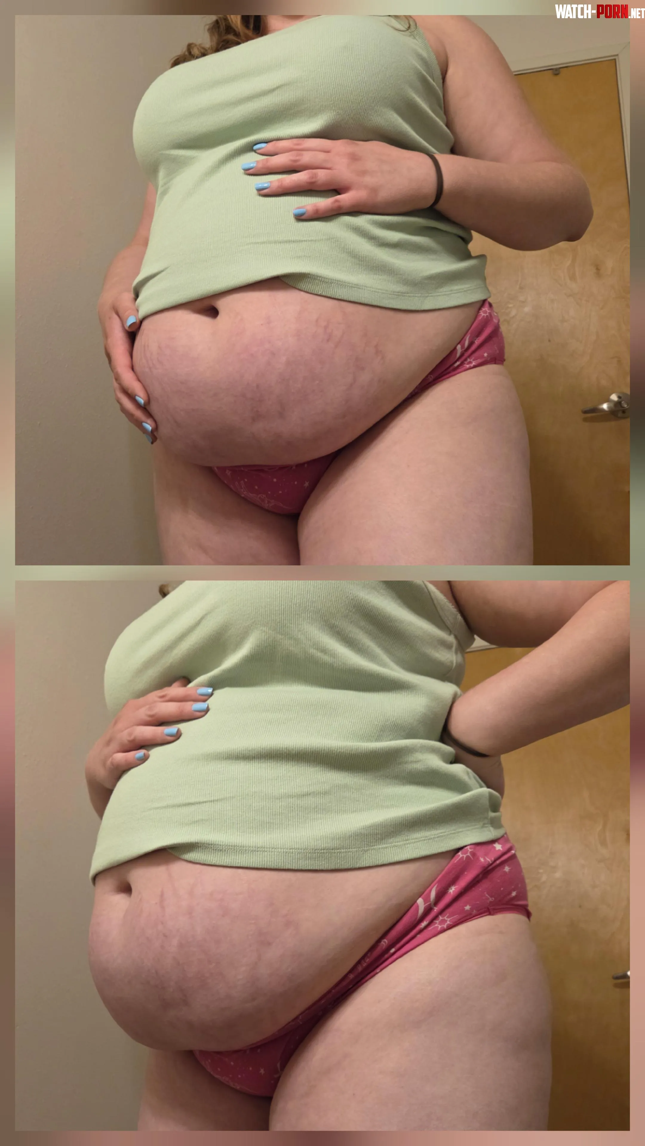 Finally getting a nice belly hang 😋 by marinathefatty