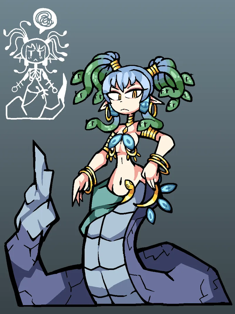 Thumbnail Medusa Doodle by Jaxx1992 | MonsterGirl