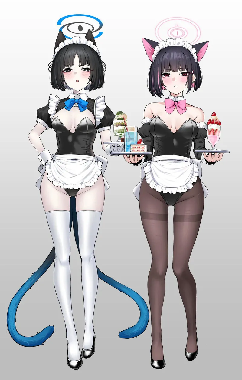 Thumbnail Playful Maid Bunnies: Kiryuu and Kazusa's Charm in Thighdeology | NautyNautilus