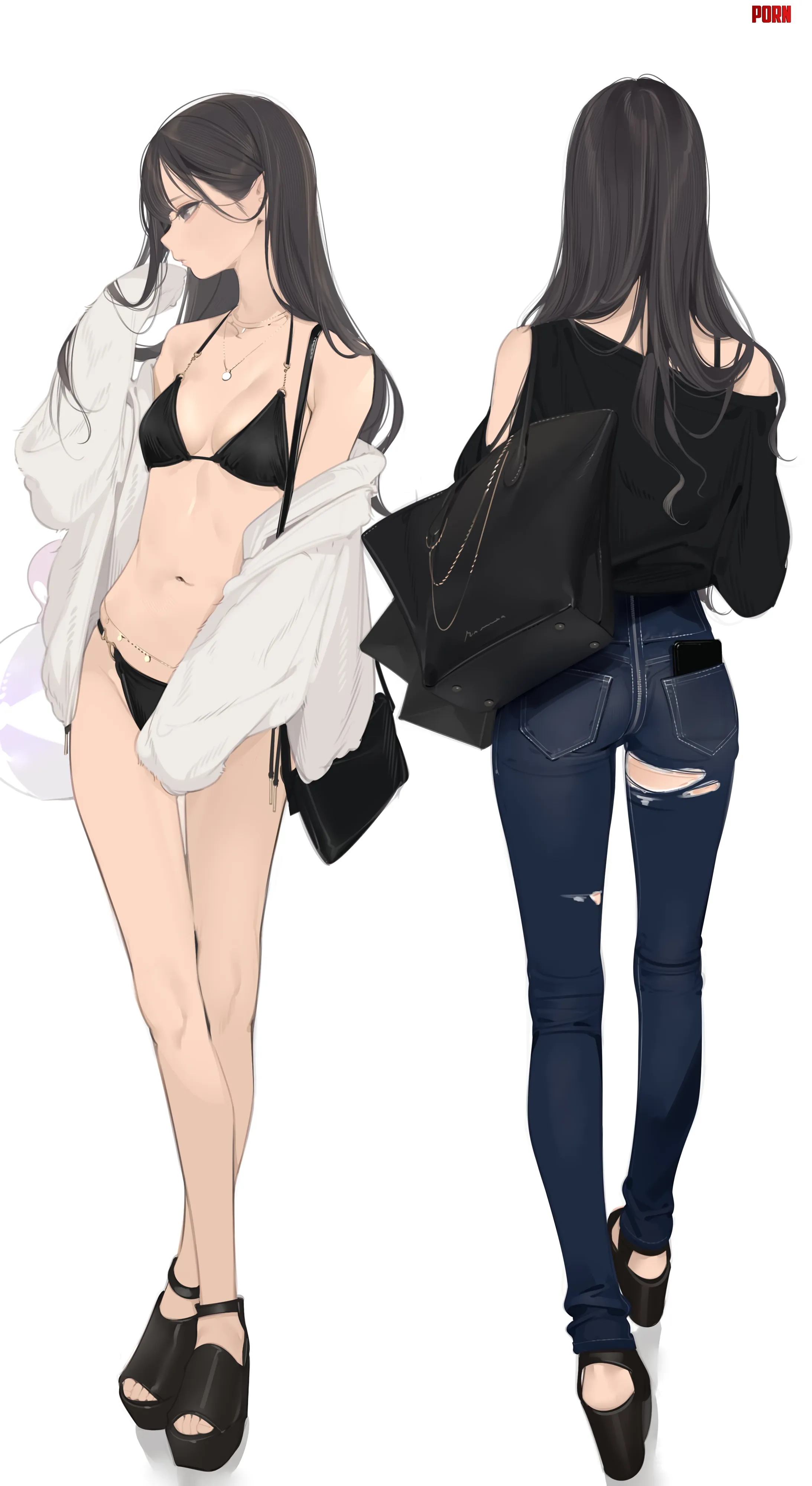 Full-zip denim girl [Original] by A_MASSIVE_PERVERT
