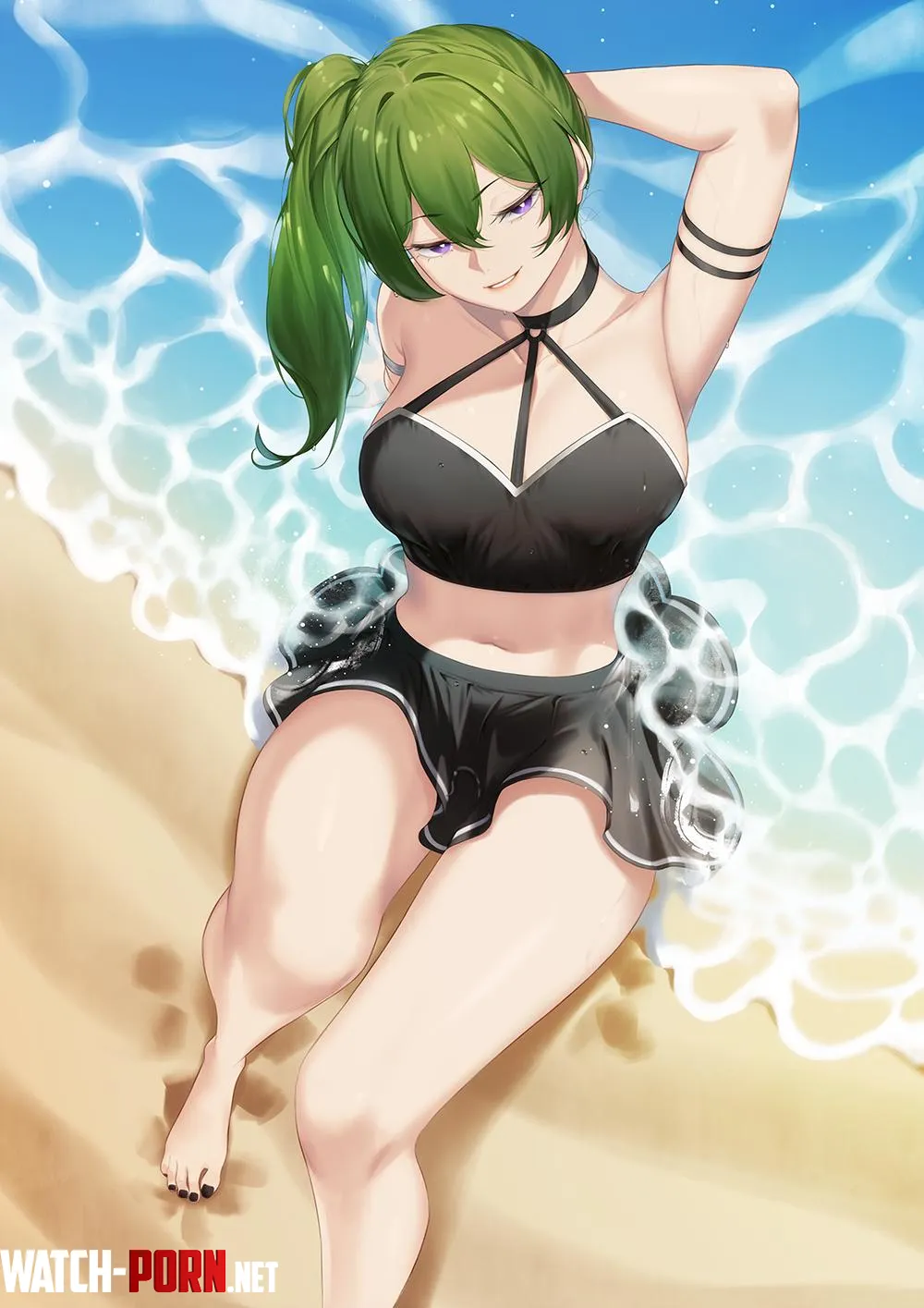 Übel sitting on sand (blueorca) by elegantloveglimmer