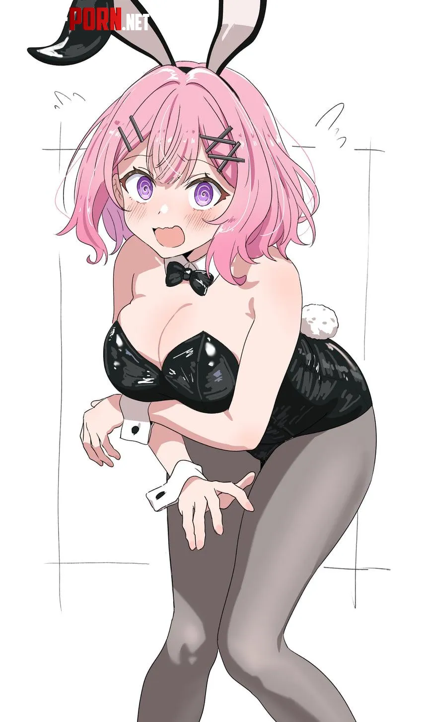 Amaori Renako tries on her bunny suit but is very embarrassed by RainDMask