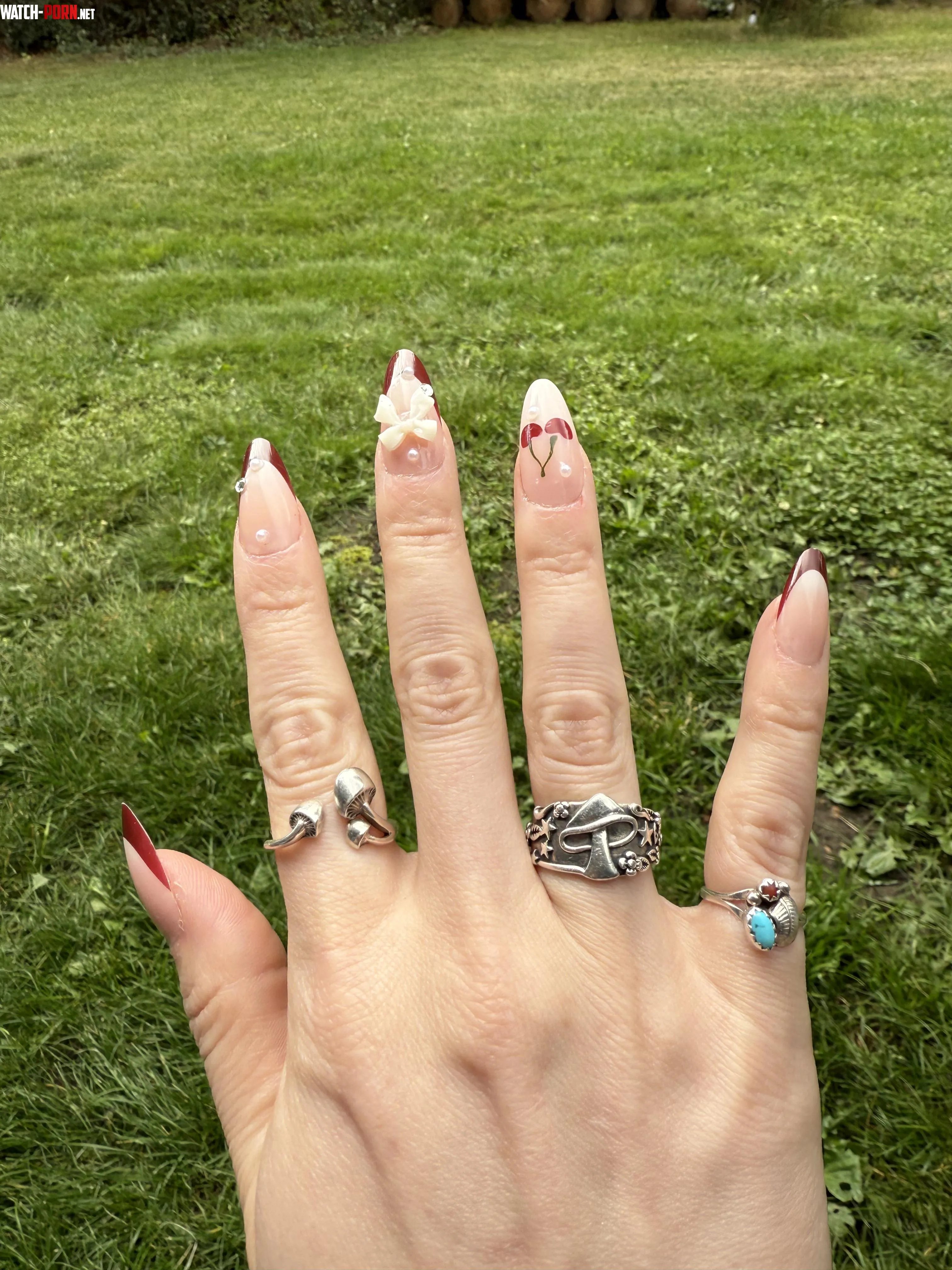 I love getting super girly with my nails 🍒 by cowgirlfetish