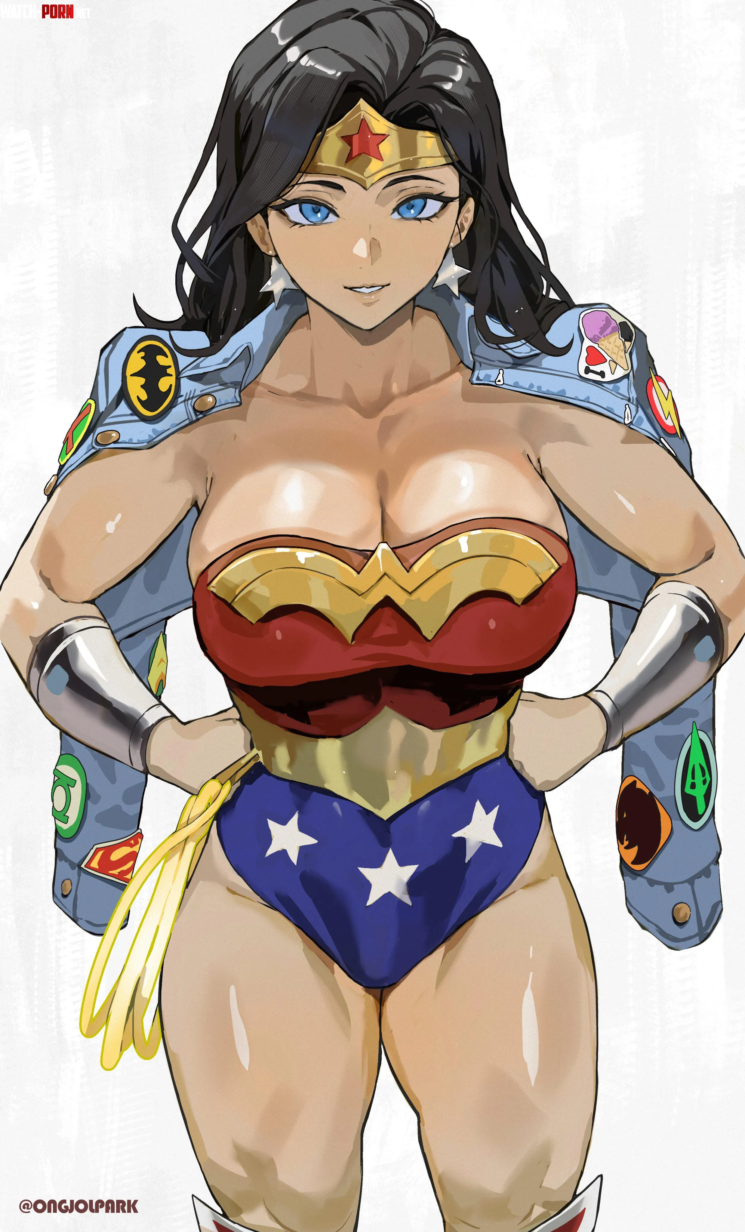 Wonder Woman in her Justice League jacket (OngjolPark) [DC] by MillionHypotheses