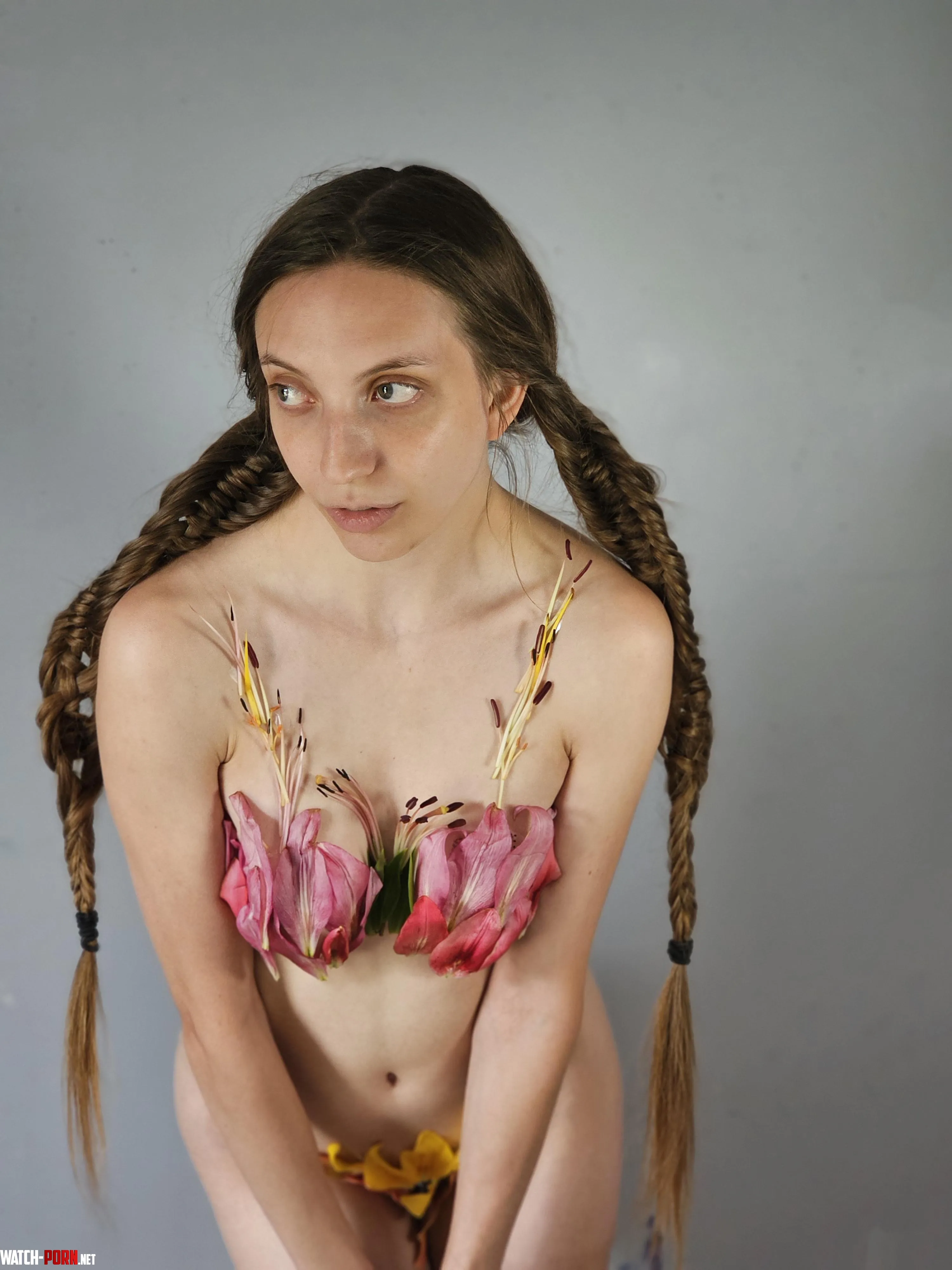 Double helix pigtail braids in a fae bikini by witchrosen