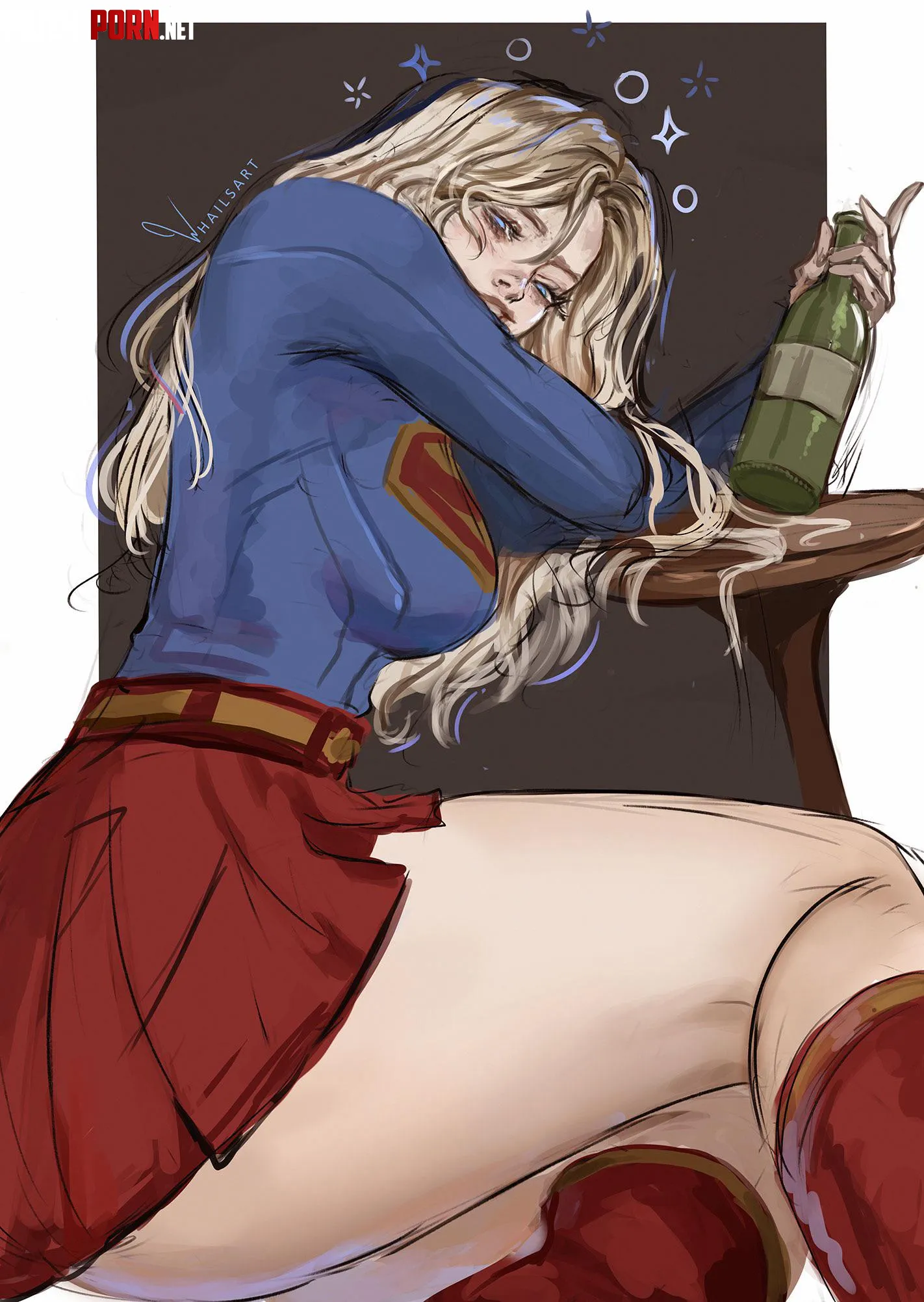 Drunk Supergirl [DC] by Silent_Steak_9540