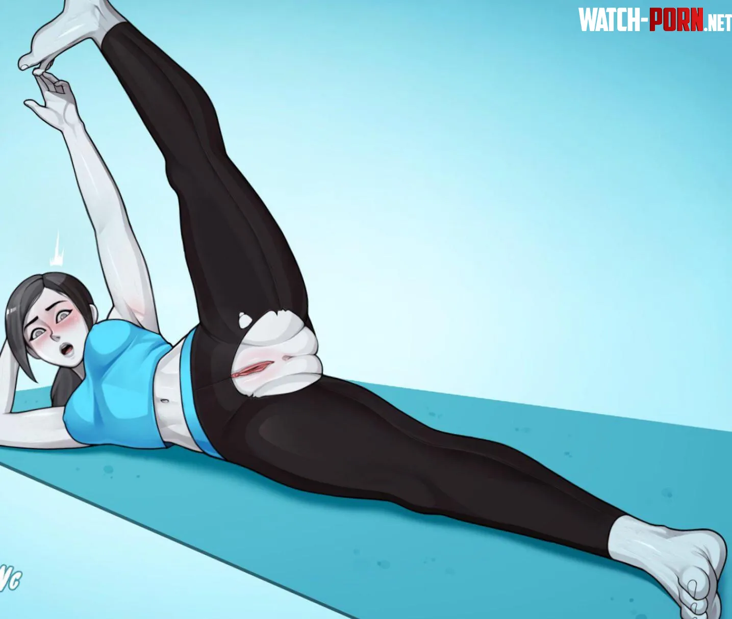 Wii Fit Trainer wardrobe malfunction [Nintendo] (Loodncrood) by Weniernoui