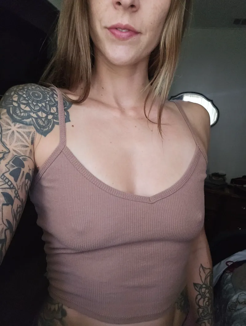 Thumbnail Chilling in Comfort: Kept Cold Inside by inkedabby in braless